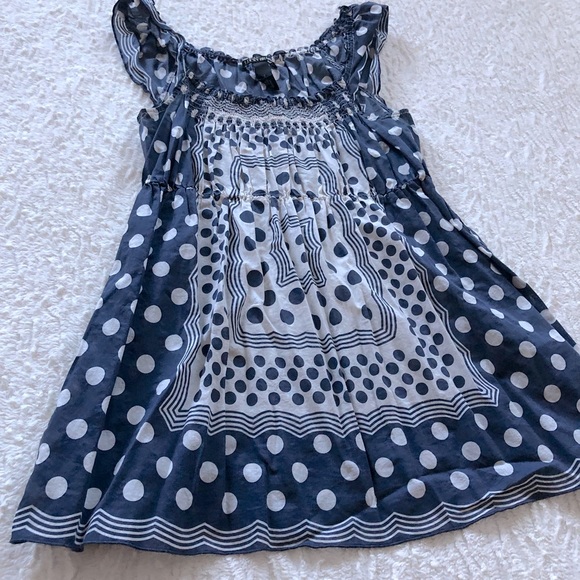 Lucky Brand Tops - Lucky brand size small white and blue sleeveless top